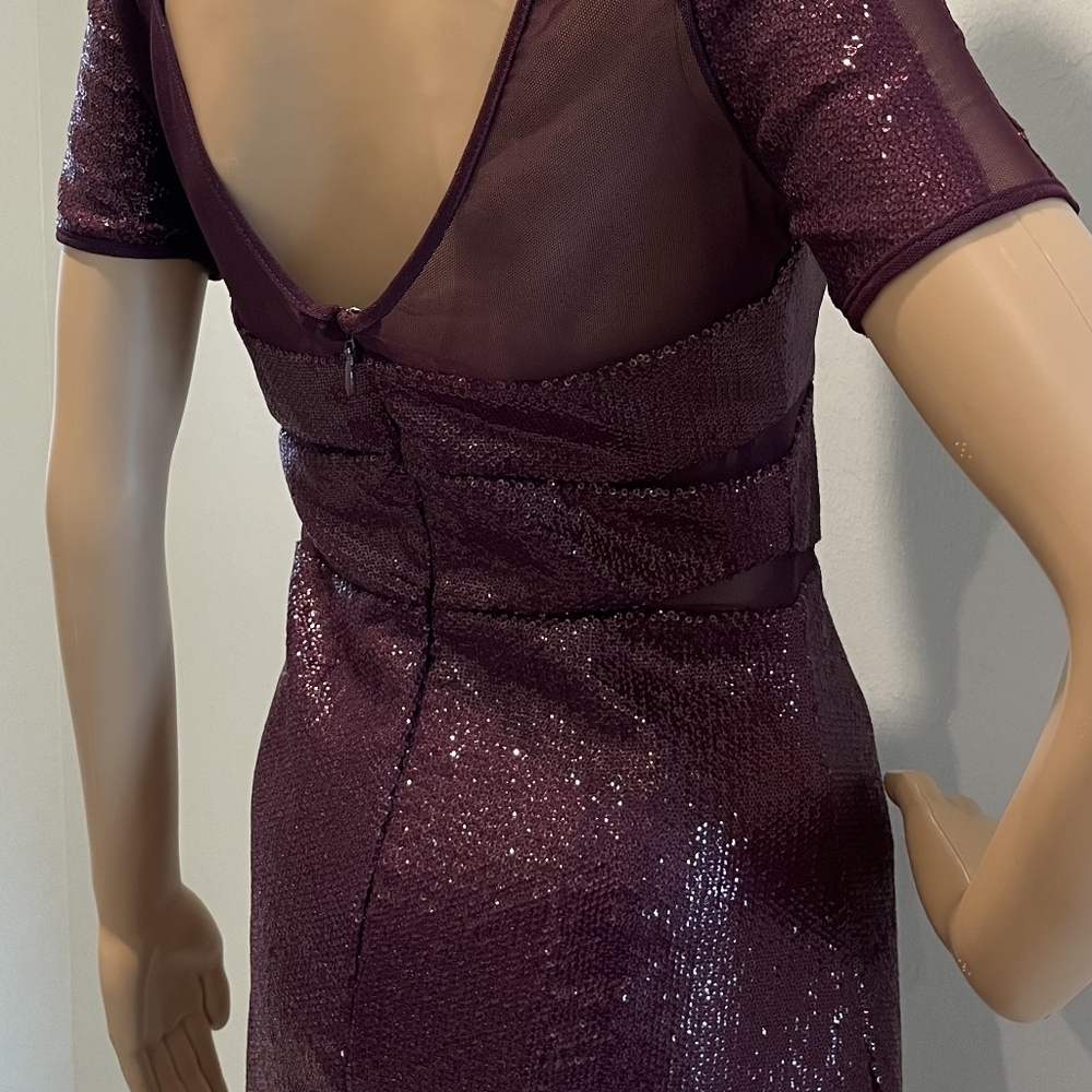 BCBGMaxAzria Gorgeous‎ "Barlow" Mini Dress in Eggplant Sequins  Size Mediu… - Picture 10 of 16